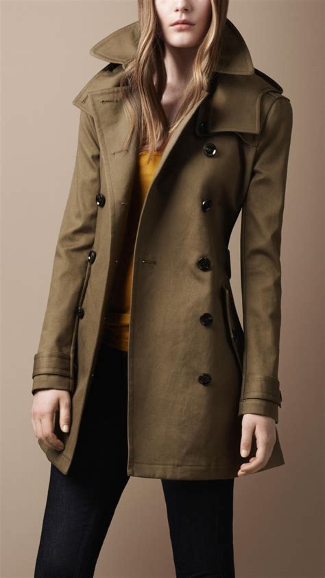 burberry green wool coat lyst|Burberry Mid.